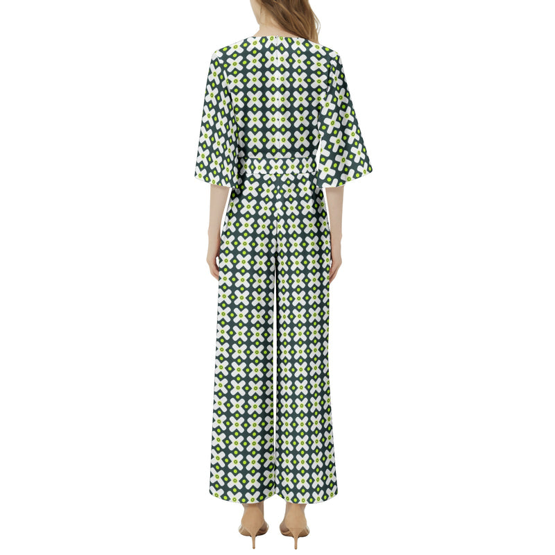 x Factor Dolman Sleeve Belted Wide Leg Jumpsuit - Objet D'Art