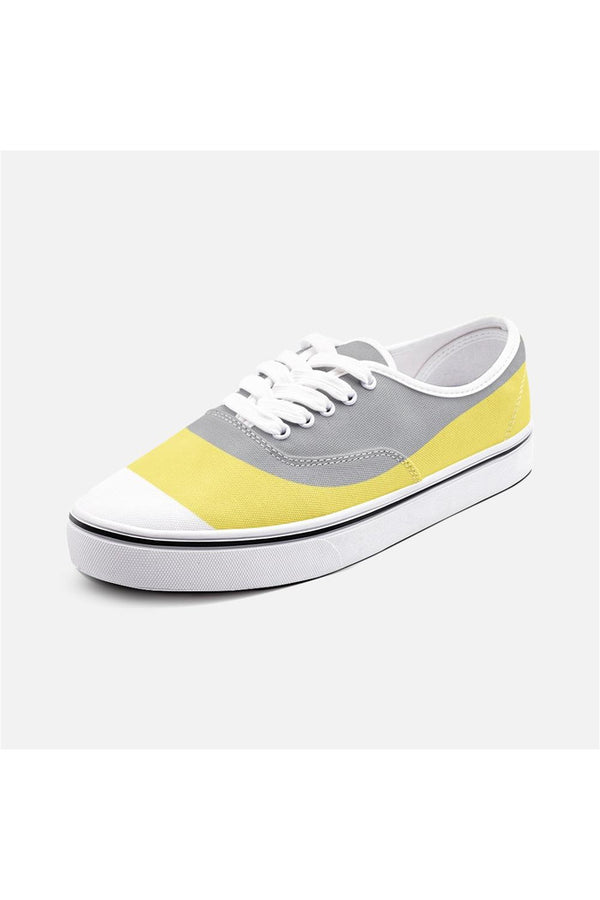 Yellow & Gray Unisex Canvas Shoes - Objet D'Art