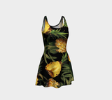 Pineapple Midnight Flare Dress - Objet D'Art