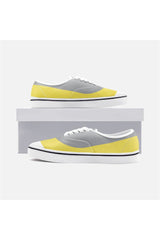 Yellow & Gray Unisex Canvas Shoes - Objet D'Art