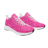 hot pink snakeskin 9k Women's Alpha Running Shoes (Model 10093) - Objet D'Art
