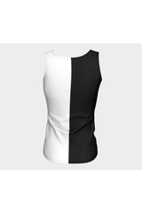 BLACK WHITE FITTED TANK TOP - Objet D'Art