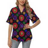 Fireworks Hawaiian Shirt for Women - Objet D'Art