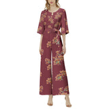 Tiger Lily Dolman Sleeve Belted Wide Leg Jumpsuit - Objet D'Art