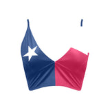 Texas Lone Star Crop Bikini Top (Model S40) - Objet D'Art