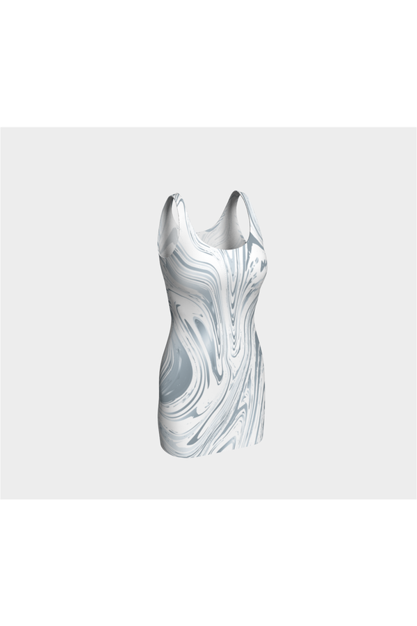 Molten Silver Bodycon Dress - Objet D'Art