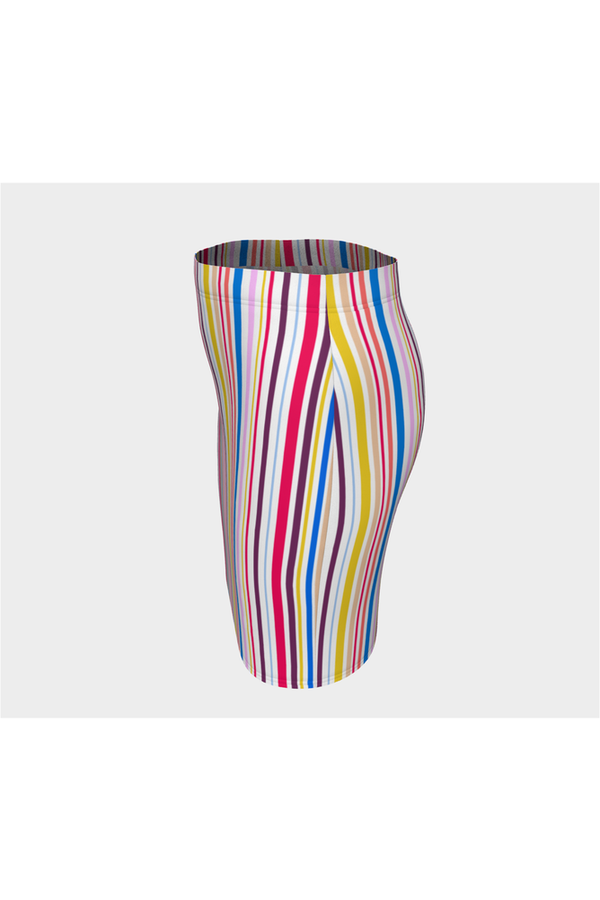 Vertical Striped Fitted Skirt - Objet D'Art