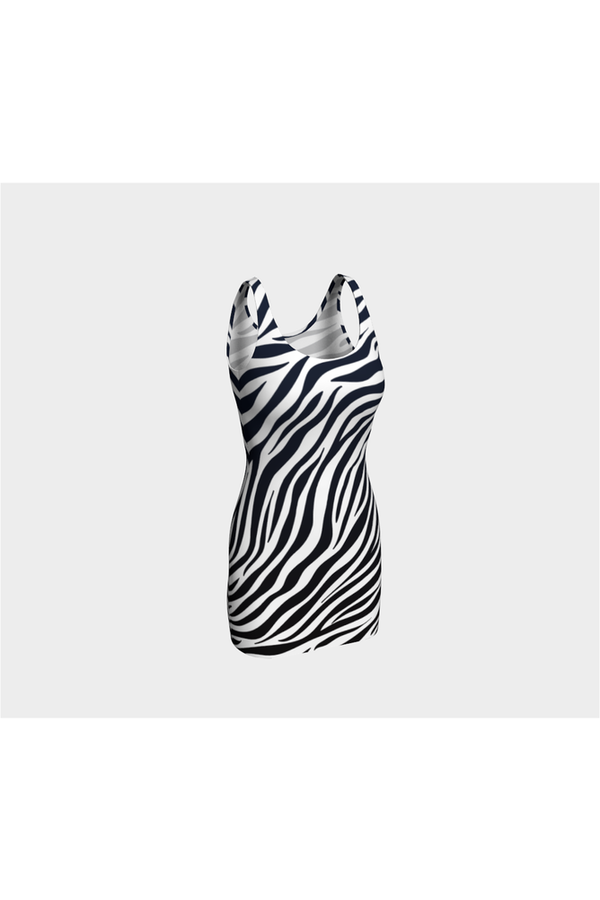 Blue Ombre Zebra Print Bodycon Dress - Objet D'Art