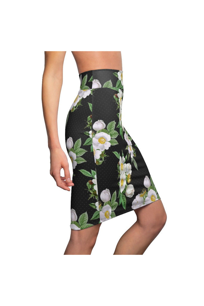 Floral Polka dots Women's Pencil Skirt - Objet D'Art