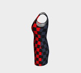 Checkered Bodycon Dress - Objet D'Art