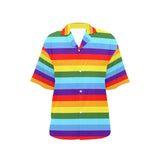 Rainbow Hawaiian Shirt for Women - Objet D'Art