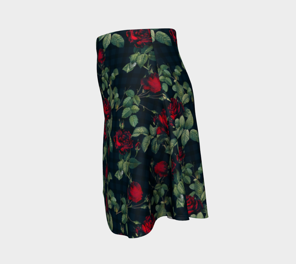 Rose Print Flare Skirt - Objet D'Art