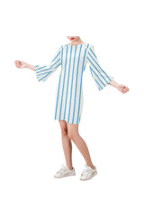 Happy Stripes Bell Sleeve Dress (Model D52) - Objet D'Art