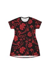 Crimson Creation T-Shirt Dress - Objet D'Art