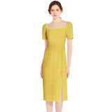 Maurice Split Thigh Midi Bodycon Dress - Objet D'Art