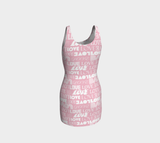 Love Print Bodycon Dress - Objet D'Art