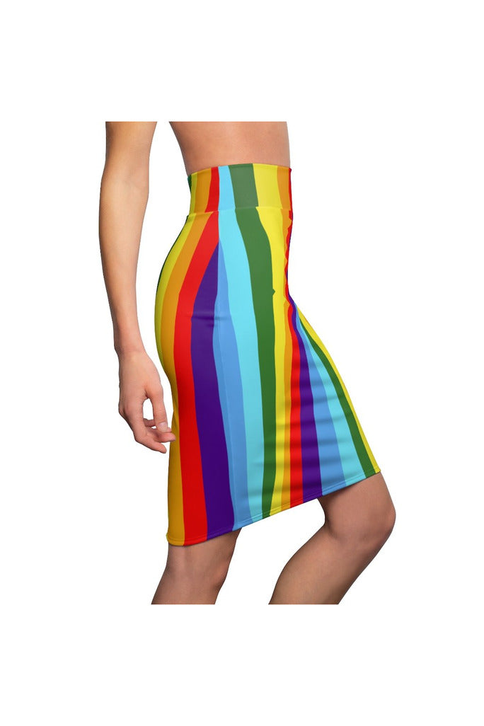 Rainbow ROYGBIV Women's Pencil Skirt - Objet D'Art