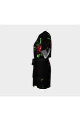 Blood Red Roses Kimono Robe - Objet D'Art
