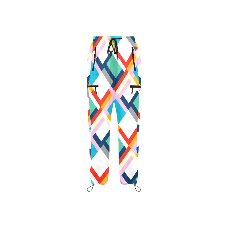 color moments print 2 Women's Quick Dry Cargo Sweatpants (Model L65) - Objet D'Art