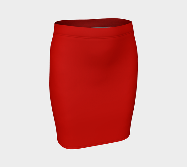 Wildflower Red Fitted Skirt - Objet D'Art