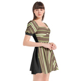 Puff Sleeve Sweetheart Neck Short Dress - Objet D'Art