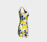 Lemon Print Flare Dress - Objet D'Art