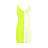 neon green hex white print 5 Medea Vest Dress (Model D06) - Objet D'Art