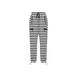bw thin striped print 3 Women's Quick Dry Cargo Sweatpants (Model L65) - Objet D'Art