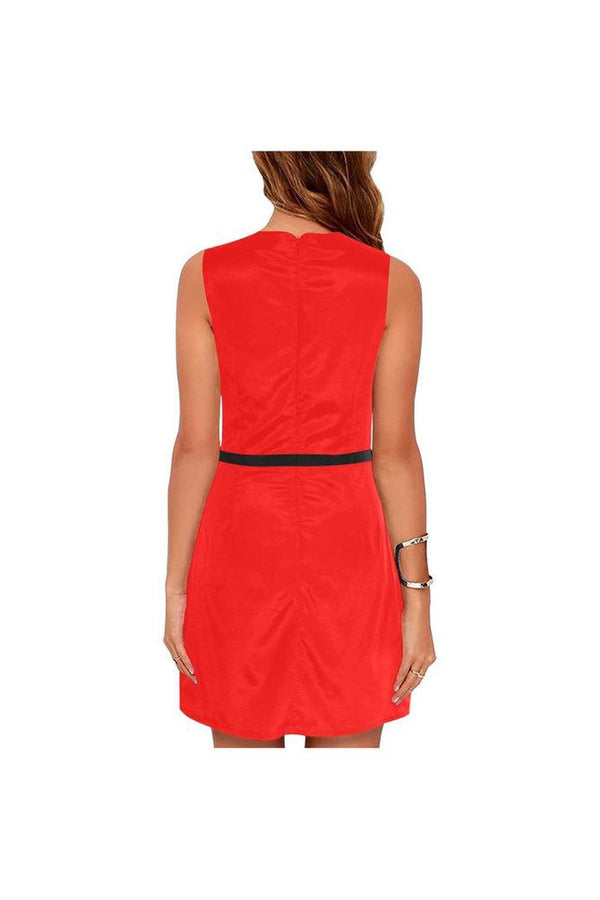 Coral Red Eos Women's Sleeveless Dress - Objet D'Art