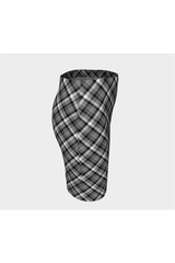Gray Plaid Fitted Skirt - Objet D'Art