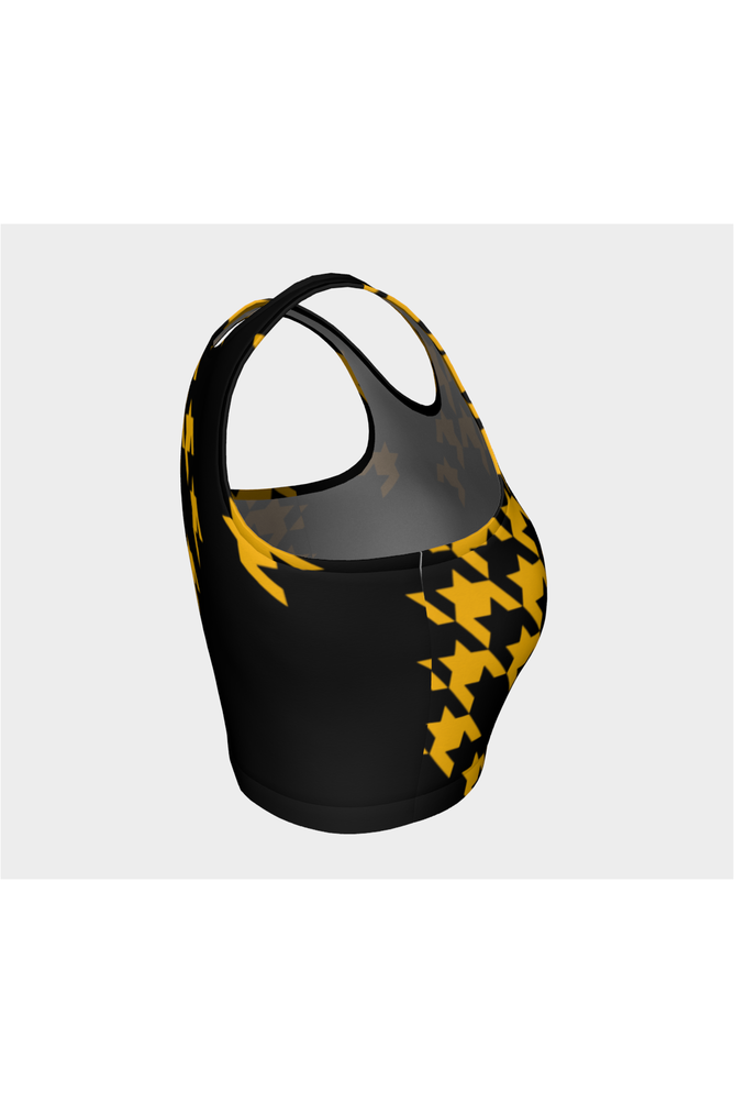 Golden Houndstooth Athletic Top - Objet D'Art