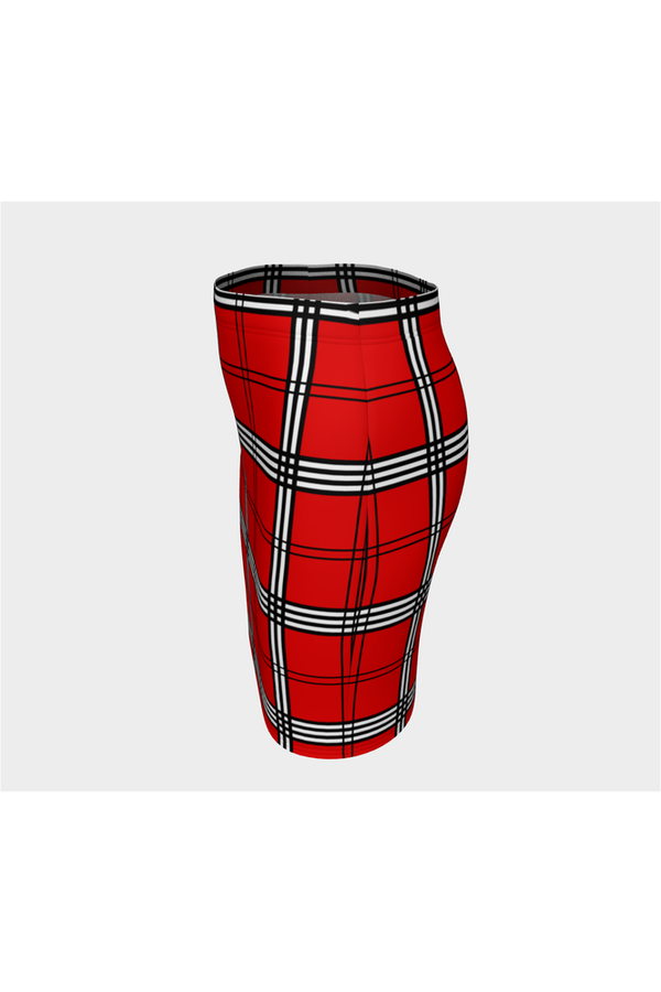 Kitty Kat Plaid Fitted Skirt - Objet D'Art