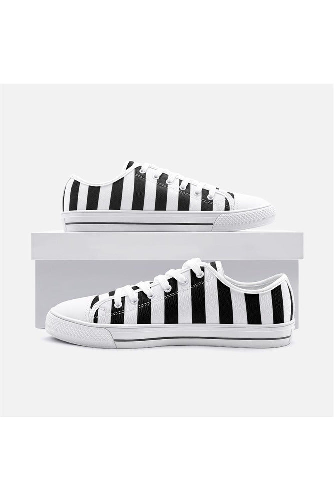 Striped Unisex Low Top Canvas Shoes - Objet D'Art