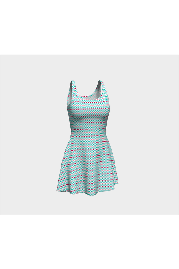 Brightly Checkered Flare Dress - Objet D'Art