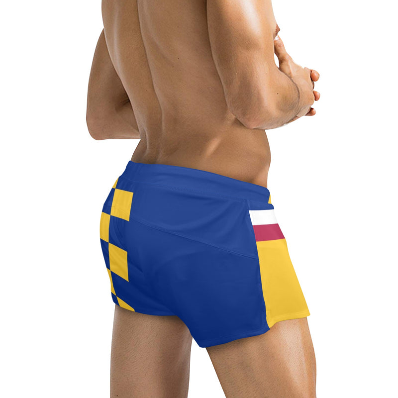 Barbados USA Men's Swim Trunks with Zipper Pocket - Objet D'Art