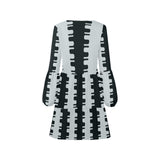 Groovy V-Neck Loose Fit Dress (Model D62) - Objet D'Art