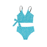 small blue animal print 2 copy Knot Side Bikini Swimsuit (Model S37) - Objet D'Art