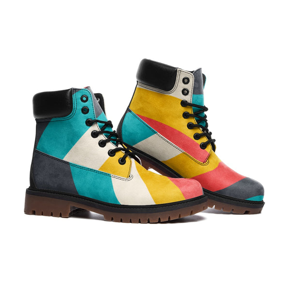 Pastel Prism Casual Leather Lightweight boots TB - Objet D'Art