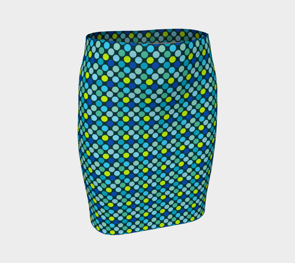 Marina Blue Fitted Skirt - Objet D'Art