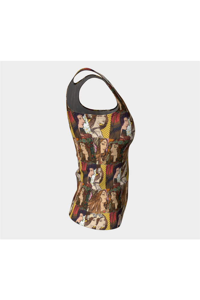 Art Nouveau Fitted Tank Top - Objet D'Art