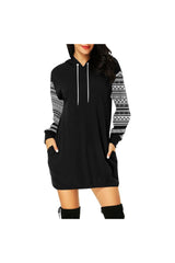 Aztec Accented Hoodie Mini Dress - Objet D'Art