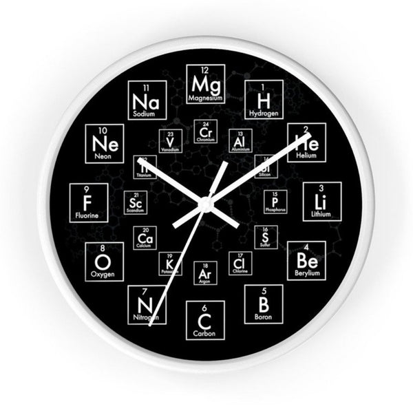 PERIODIC TABLE OF ELEMENTS - 24 HOUR LARGE CLOCK - Objet D'Art