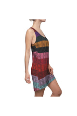 Multicolored Snakeskin Print Women's Racerback Dress - Objet D'Art