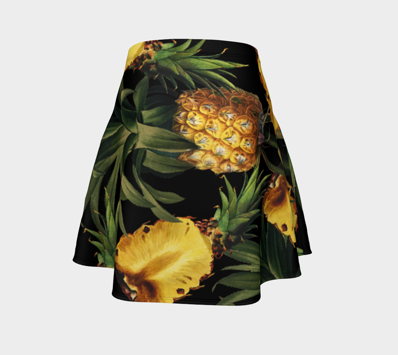 Pineapple Midnight Flare Skirt - Objet D'Art