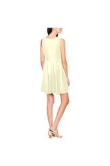 Sunlight Thea Sleeveless Skater Dress(Model D19) - Objet D'Art