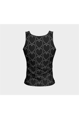 Hearts Fitted Tank Top - Objet D'Art