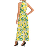 Halter Neck Buckle Belted Jumpsuit - Objet D'Art