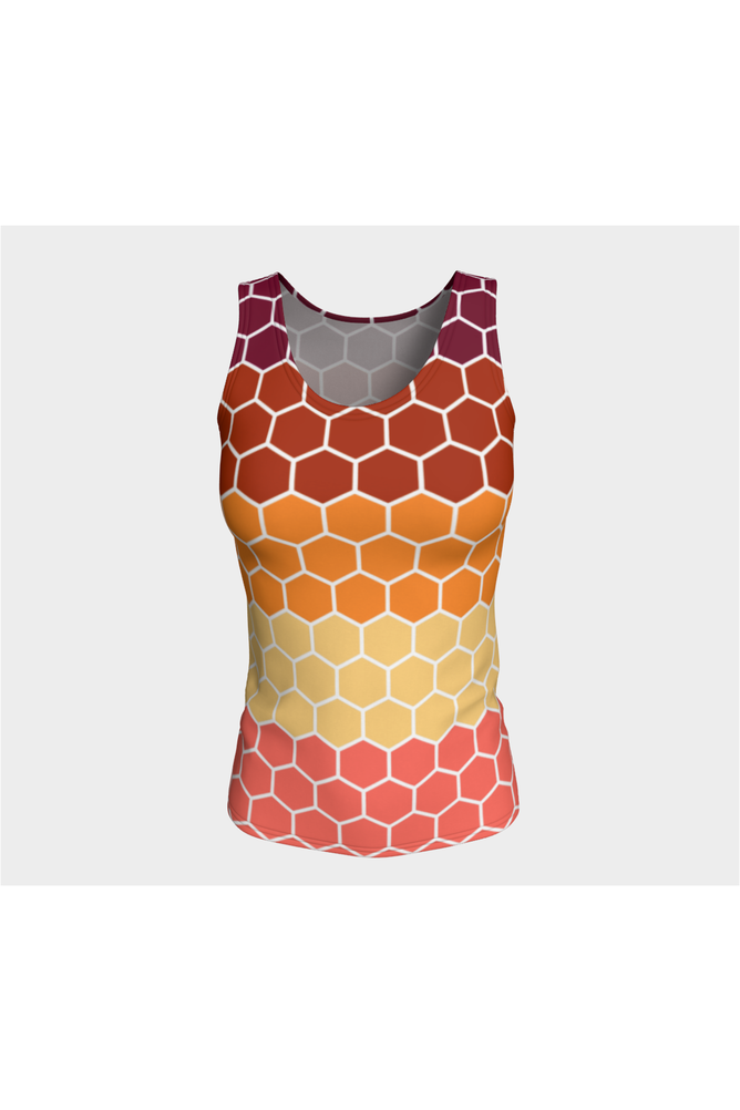 Honey Comb Fitted Tank Top - Objet D'Art