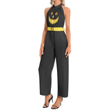 Jack O Lantern Halter Neck Buckle Belted Jumpsuit - Objet D'Art