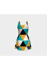 Triangle Patchwork Flare Dress - Objet D'Art